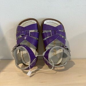 Saltwater NEW Purple Patent Leather Kids Sandals size 3